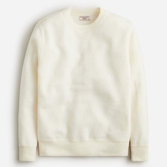 J. Crew Other - NWT Wallace & Barnes by J Crew 100% Merino Wool Sweatshirt in Ivory White